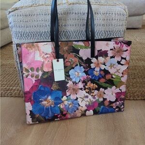 Ted Baker Black Floral Tote Bag